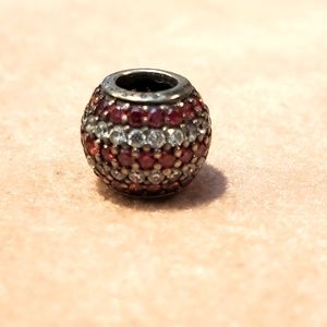 Pandora pink and clear sparkle stones charm